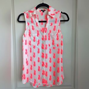 Express Portofino Sleeveless Pink Neon Shirt